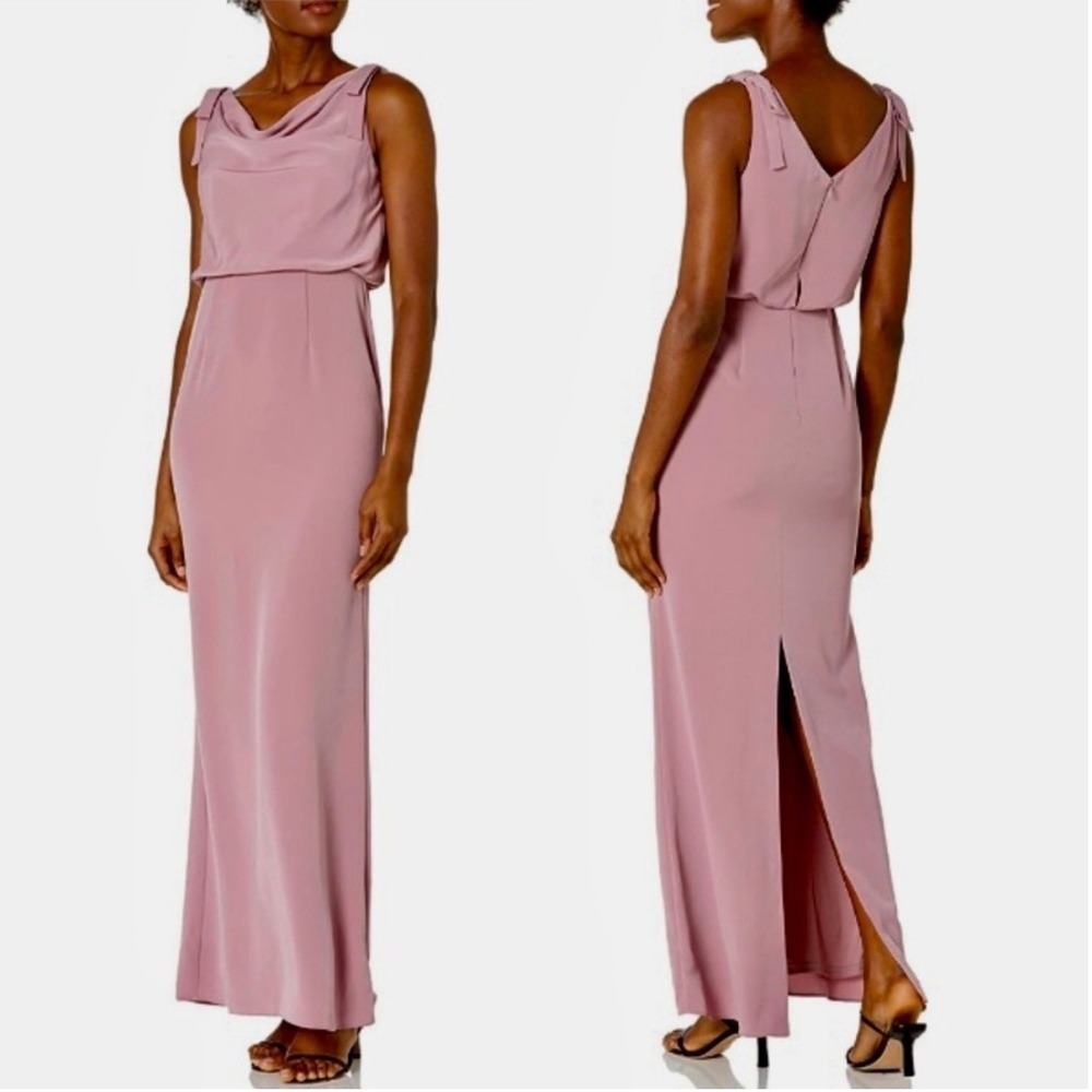 Adrianna Papell Mauve Sleeveless Maxi Dress